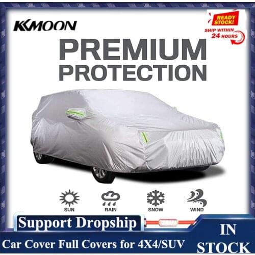 Auto Car Cover Full Covers with Reflective Strip Sunscreen Protection Dustproof UV Scratch-Resistant for 4X4/SUV Business Car