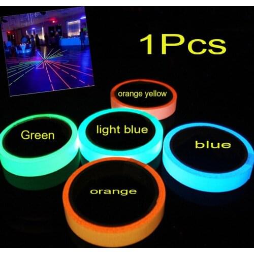 Colorful Tape Self Adhesive Glow In The Dark Stickers 1.2cmx3m Stage Decorative Luminous Fluorescent Tape Warning Stickers