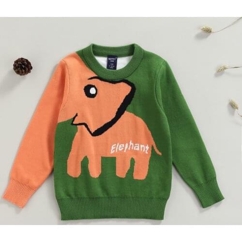 Kids Boys Girls Sweaters Clothes Baby Toddler Warm Sweater Coats Children Cartoon Thicken Tops Wool Pullovers Clothing