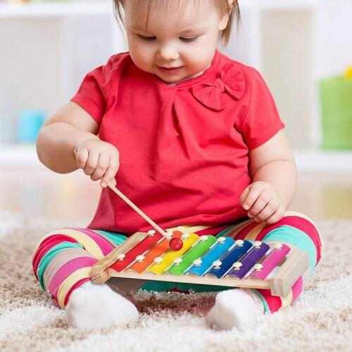 Baby Toys Xylophone Educational Toy Wooden Eight-Notes Frame Style Musical Toys Toddler Kids Children 2-4 Years Montessori Toys