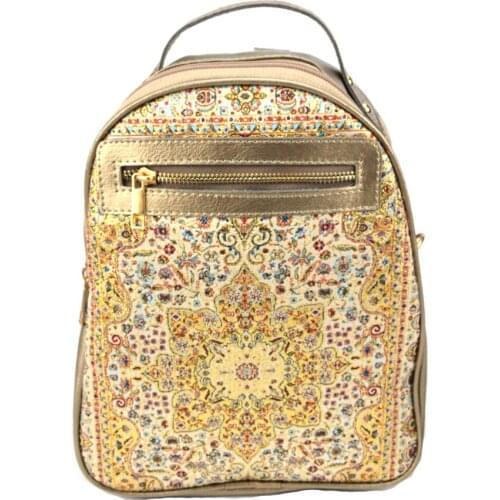 Handmade Elegant women backpack designed with special fabric with kilim motif