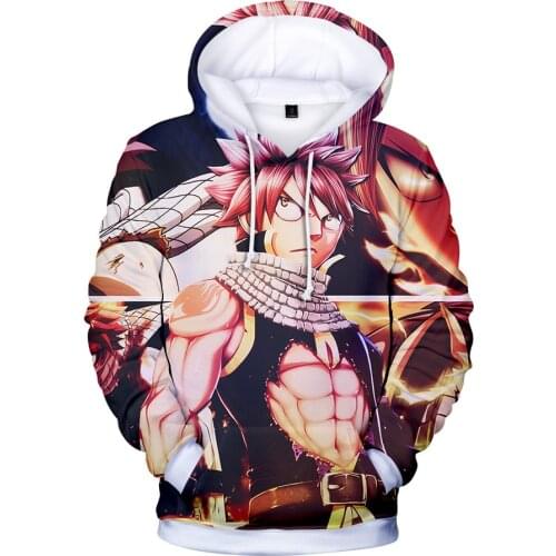 Fairy Tail XXXXL Hoodie Dropshipping New 2019 Hot Selling Mens Sweatshirt Hoodies Anime 3D Print Streetwear Pullover Jacket Coat