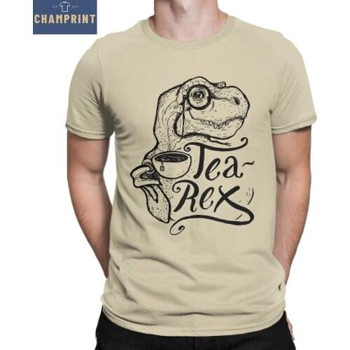 Tea-Rex T Shirt Mens Cotton Vintage T-Shirt O Neck Tees Short Sleeve Clothing Birthday Present