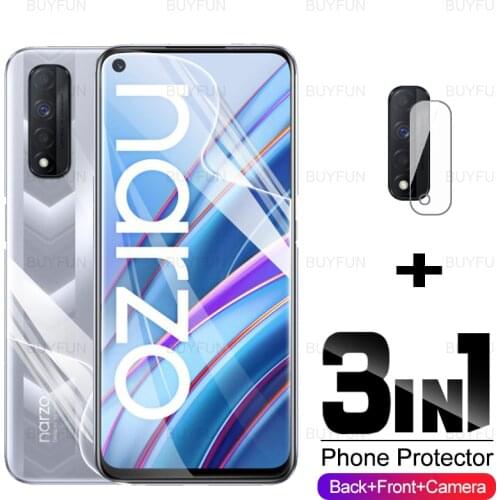 3in1 Hydrogel Film For Realme Narzo 30 5G 6.5'' HD Front+Back Screen Protector soft film for oppo realme narzo 30 30a lens film