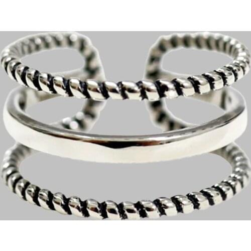 Miuoxion Retro Three-Layer Twist Ring Fashion Personality Punk Party Jewelry For Women Feature Namour Charm Gift All Seasons