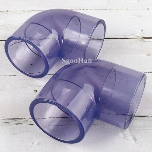 5pcs 20~50mm Transparent UPVC Elbow Connector Garden Irrigation Aquarium Tank Water Pipe Connectors Equal Dia PVC Pipe Joints
