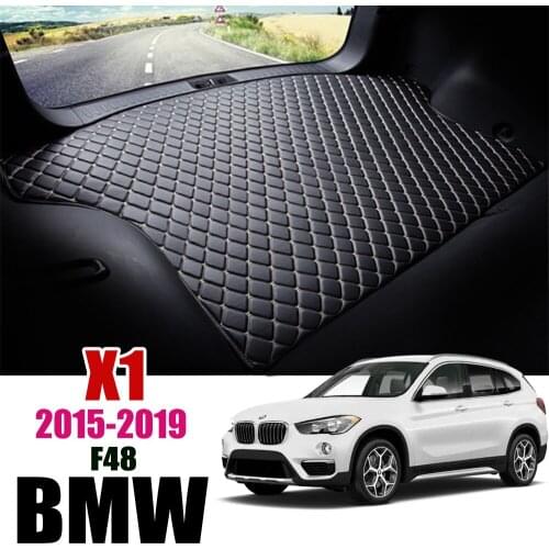 Leather Car Mat Tronco For BMW X1 F48 2015-2019 Tronco Mat Bota X1 Forro Pad BMW Drivs20i Carpet Liner Tail 2016 2018