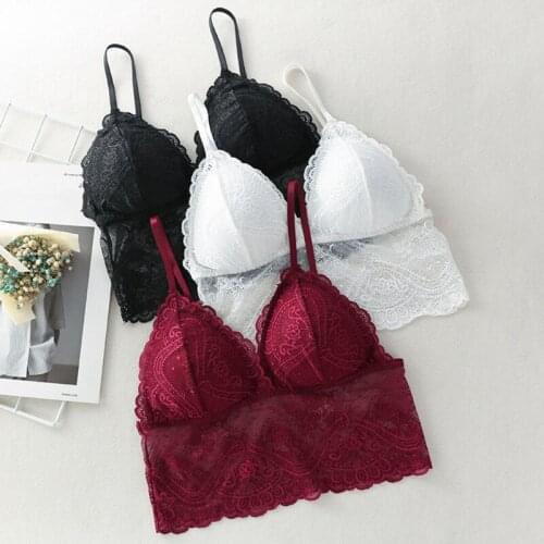 Lace Tank Tops Women Underwear Sexy Vest Tank Intimates For Girls Beauty Back Camis Top Wrapped Chest Lingerie Female Padded Top