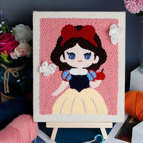 DIY Embroidery Needlework Kit Sewing Patterns Frame Hoop Fabric Knitting set Craft Creativity Material Punch Needle Tool Package