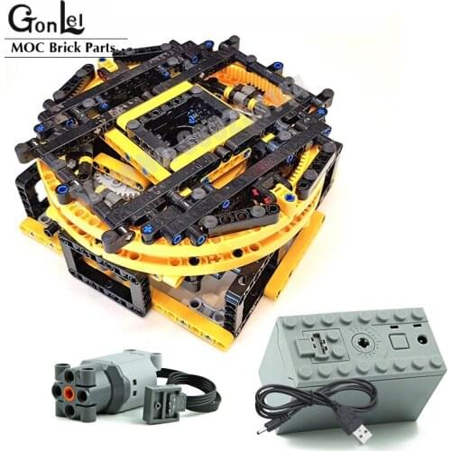 NEW Creative MOC Technic Parts Motorised Display Turntable Compatible with MOC-22252 Technic Bricks Boys DIY Toys gifts