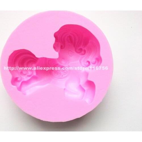 New! Free Shipping Horse Shaped Silicone Mold Cake Decoration Fondant Cake 3D Soap Mold Food Grade Silicone Mould 213