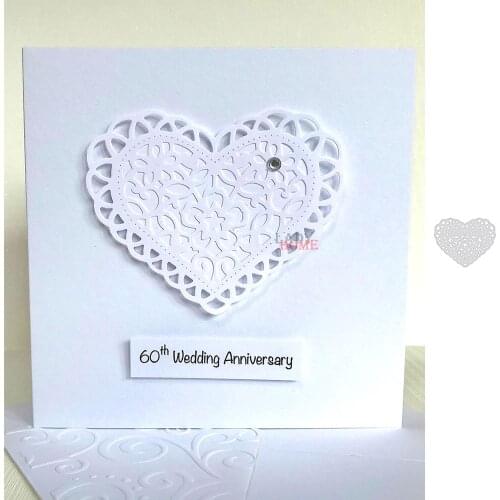 New Wedding Heart Metal Cutting Die for Craft Dies Stencils Templates Scrapbooking Embossing Knife Mould Punch Making Cards Dies