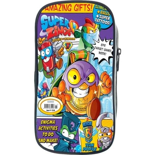 Hot Sale Child Super Zings Pencil Bag Students Super Zings Pen Bag Teens Stationery Bag Kids Cartoon Pencil Case