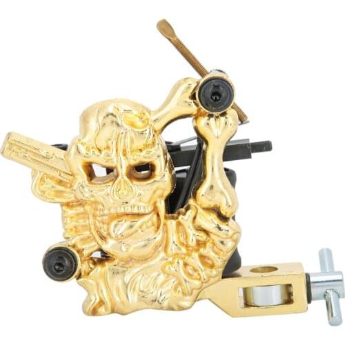 Professional Manual Alloy Embossment Fine Lining Tattoo Gun Wrap Coils Shader Liner Machine High Quality 2Pcs Warps Coils Tattoo