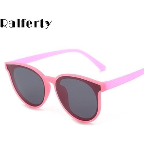 Ralferty Safe Kids Sunglasses Polarized Cat Eye Baby Girl Luxury Designer Pink Sun Glasses 2019 Flexible Modis shadows K18041
