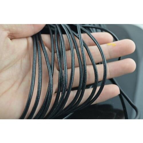 3.0mm Thickness Black Color Real Leather Cord Thread for DIY Jewelry 100 metres per Bundle Free Shipping