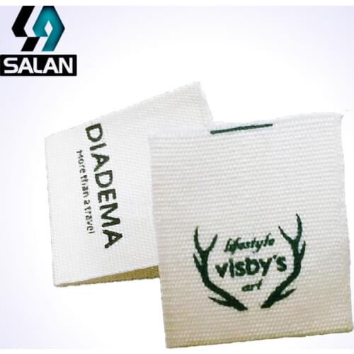 Customize cotton fabric printed sewing tags for kids garment custom clothing main labels