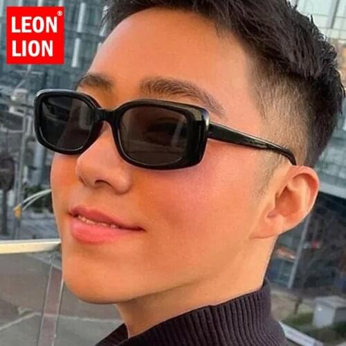Leonlion Square Sunglasses Women/men Small Frame Pink Shades for Women Vintage Oval Sunglasses Women Vintage Gafas De Sol Hombre