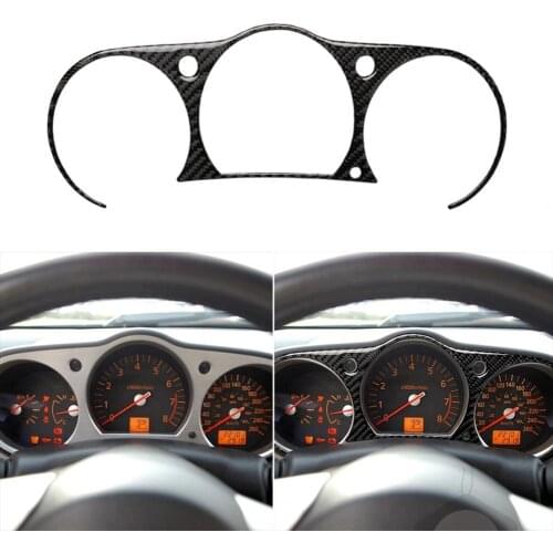 Speedometer Sticker Surround Adhesive Tape Black Carbon Fiber Car Dashboard Sticker for Nissan 350Z 2006-2009