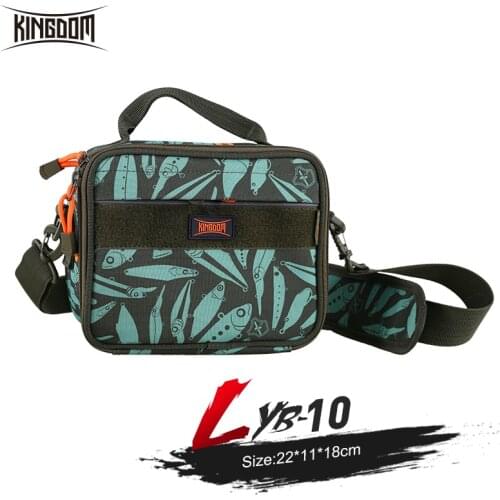 Kingdom High Quality Fishing Bag Waterproof Nylon Outdoor Reel Bags Multifunctional Fishing Lure Box Fishing Tackle Storage Bags