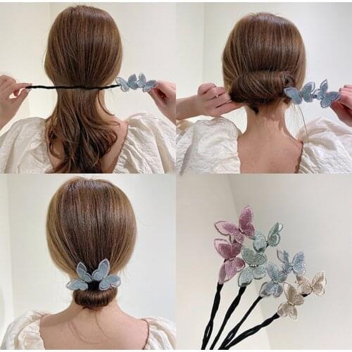 Vintage Shell Pearl Hairpin Bun Hairstyle Hair Stick Women Elegant Hair Scrunchies Flower Hair Maker Tools Hair Accessories
