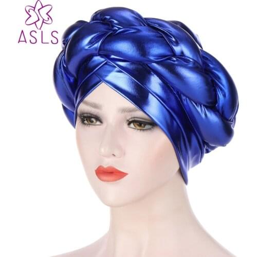 2021 New Women turban Bright silk burlap hat braid three dimensional sponge hat with hidden Chemotherapy Hat Hair Accessories