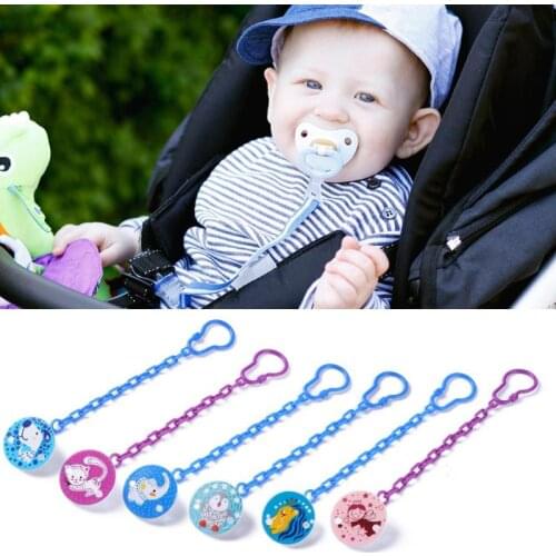 Newborn Baby Pacifier Clip Chain Pacifier Clips with Anti-drop Chain Dummy Pacifier Chain Dummy Clip Nipple Holder Teether