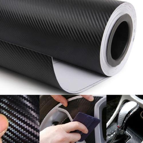 1.27x0.3m Black 3d Carbon Fiber Vinyl Film Car Wrap Sticker Sheet Roll Interior Diy Black Carbon Fiber Car Wrap Accessories 2020