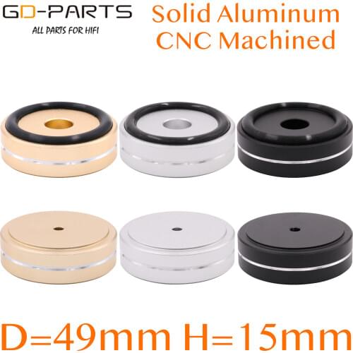 49x15mm Full Aluminum Speaker Cabinet Turntable Isolation Machine Feet Stand Vintage Tube Amplifier DAC CD Player Radio Mat Pad