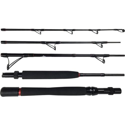 5-Piece Salt Fresh water Offshore Casting/Spinning Carbon Fiber Boat Fishing Rod Portable Travel Fishing Rod 30LBS 50LBS 7 Feet