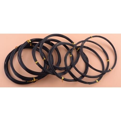 9 Rolls Black Bonsai Anodized Aluminum Training Styling Tree Craft Florist Wire with 3 Sizes Potted Plants Accessory