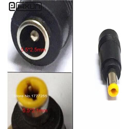 5.5 x 2.5 mm female to 5.5 x 2.1 mm male DC Power Connector Adapter Laptop 5.5*2.5 to 5.5*2.1 mm