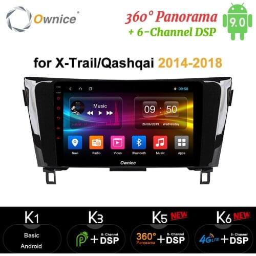 Ownice Android 10.0 4G RAM 64G Car DVD multimedia player 8 core carplay 4G DSP SPDIF GPS for Nissan Qashqai X-Trail 2014 - 2018