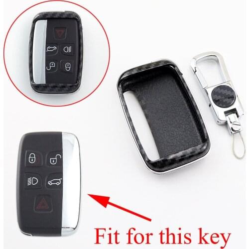 Carbon Fiber Key Shell Fit For Jaguar XJ XJL XE XF F-Type F-Pace 2013-2018 Remote Key Case Fob Bag Holder Cover Accessories Trim
