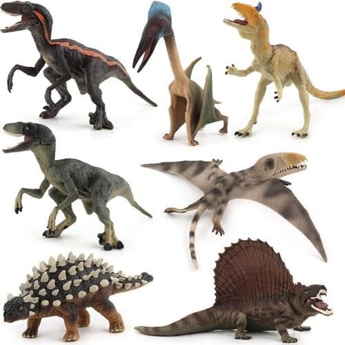 Disney Simulation Jurassic Park Dinosaur Series Model Dimetrodon Velociraptor Pterosaur Children Birthday Gift Action Figure Toy