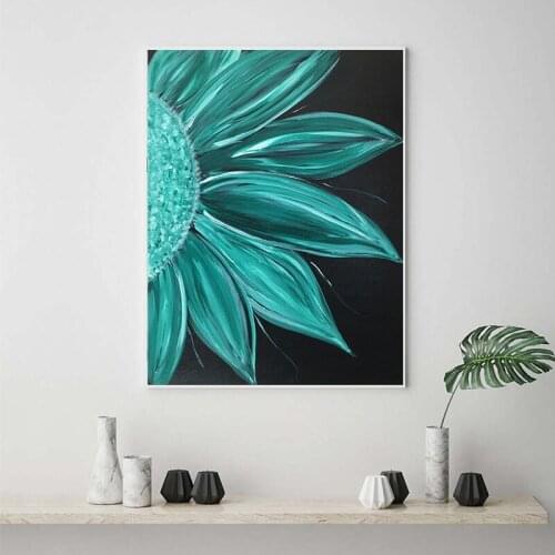 GoldLife Modern Flower Oil Canvas Painting Nordic Wall Art for Office Living Room Bed Room Posters Wall Art Prints
