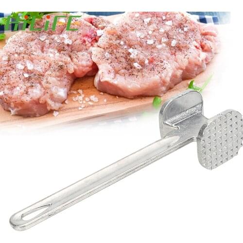 HILIFE Knock-sided Hammer Meat Tenderizers Cookware Aluminum Alloy Meat Pounders Cooking Tools Steak Tenderizer Double-sided