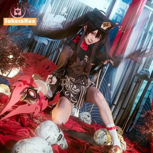 Game Genshin Impact Cosplay Hutao Costume Carnival Halloween Costumes Women Party Dress Uniform Cartoon Outfit Hu Tao Cosplay