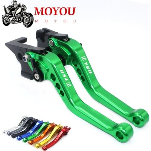 For KAWASAKI Z750 Z 750 2004 2005 2006 F14 K750 Motorcycle Accessories Aluminum Short Brake Clutch Levers LOGO Z750