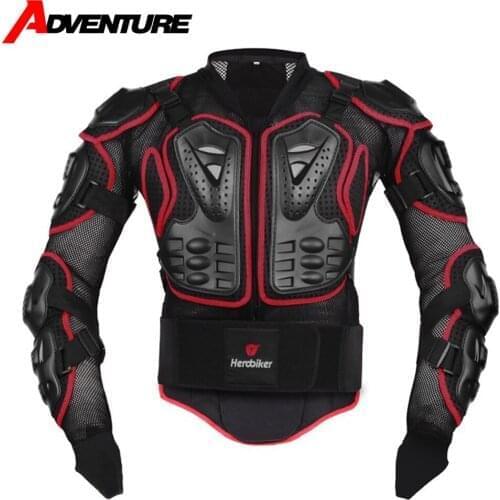 HEROBIKER Motorcycle Jacket Men Motocross Body Motorcycle Armor Moto Jacket Protective Racing Body Protector Jacket Size S-5XL