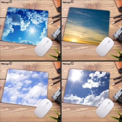 Mairuige sky with Sun Cloud texture Office Mice Gamer Soft Mouse Pad Size for18x22cm 20x25cm 25x29cm Gaming Mousepads