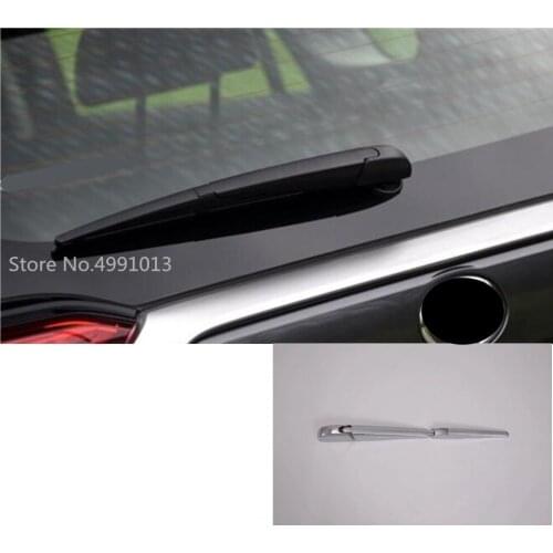 For Toyota RAV4 2019 2020 2021 Car Cover ABS Chrome Car Rear Back Glass Wiper Wash Nozzle Frame Trim Tail Window Trims 3pcs