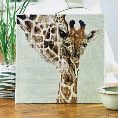 GG Giraffe mother and child Counted Cross Stitch Kit Cross stitch RS cotton with cross stitch no print friendship