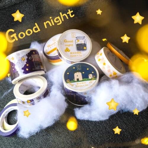 Kinbor Washi Tape Set DIY Masking Tape Cute School Suppliers Stationery Gift Decorative Tape Scrapbooking Material