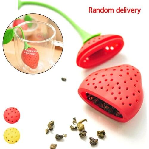 2 Pcs Tea Strainer silicone Strawberry Loose Tea Leaf Strainer Herbal Spice Infuser Filter Diffuser Tea Filter Tea Drinking Tool