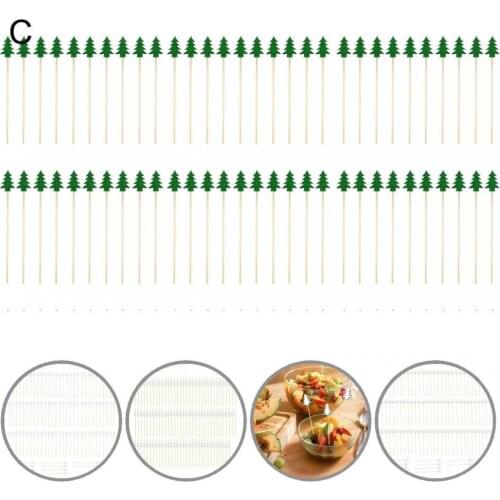 Snowflake Lightweight Bamboo Picks Skewers Toothpicks Sticks Decorative for Bar