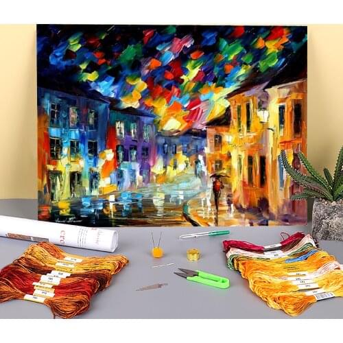 Lights And Shadows Printed 11CT Cross Stitch Embroidery Kit DMC Threads Knitting Painting Handicraft Craft Promotions Jewelry