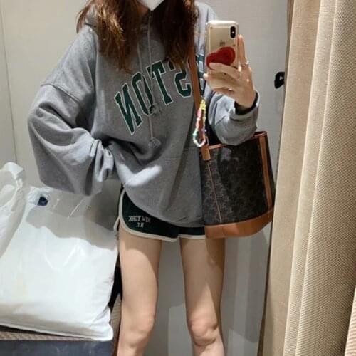 UNUTH Girls Soft Cotton Hooded Collar Sweatshirts 2021 Spring Fashion Ladies Elegant Oversize Pullovers Vintage Women Chic