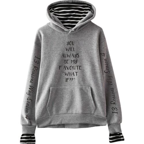 13 Reasons Why Printed Harajuku Winter Fake Two Piece Women Hoodie Sweatshirts Unisex Fashion Seatshirts