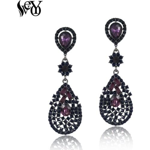 VEYO Full Of Rhinestone Earrings For Woman Drop Earrings Luxury Vintage brincos Pendientes High Quality